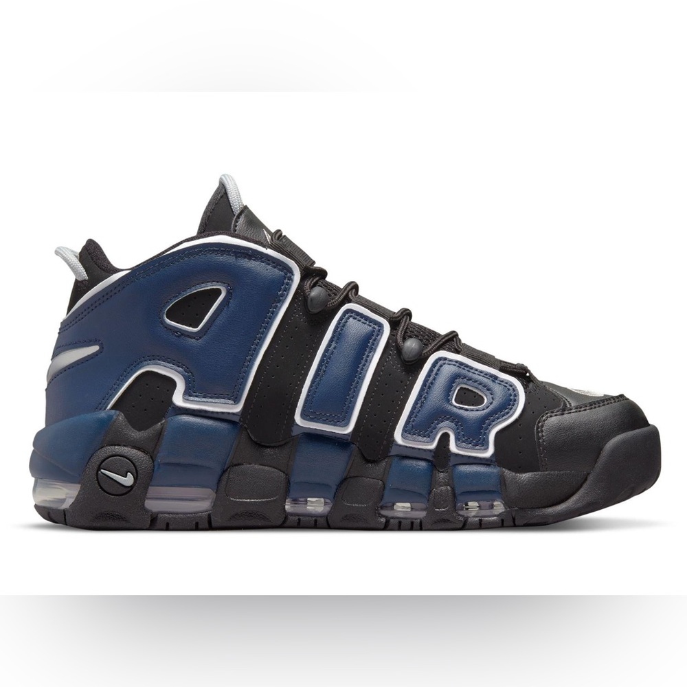 NIB Men Size 10 Nike Air More Uptempo ‘96 Pippen Sneakers Black/Navy/Varsity Red - Picture 3 of 14